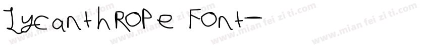 Lycanthrope Font字体转换